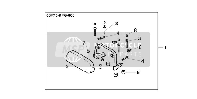 Honda FES150 2001 Backrest for a 2001 Honda FES150